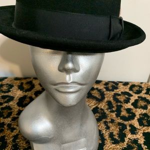 Men black dress hat